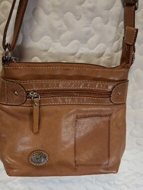 Too Cute Not To List Genuine Leather Brown Crossbody Western Bag - Missing Front